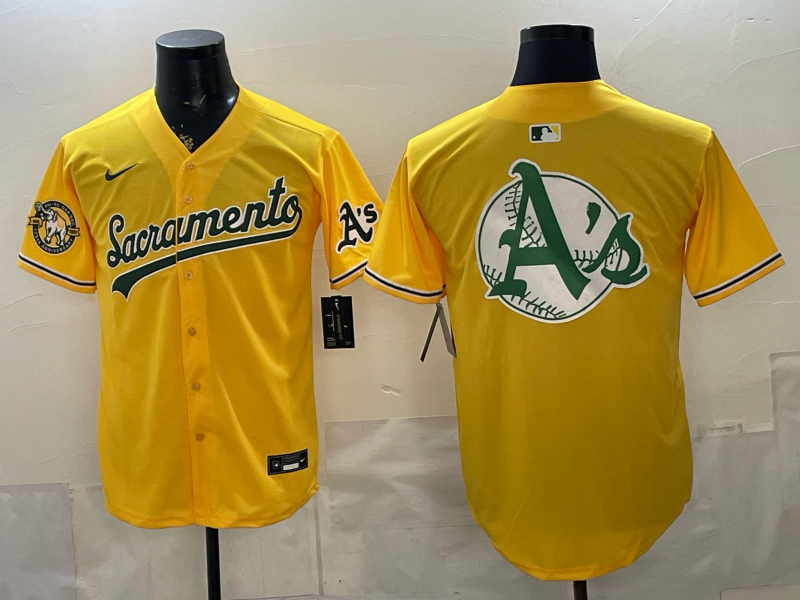 Men Oakland Athletics blank yellow Nike 2026 MLB Jersey 0518001